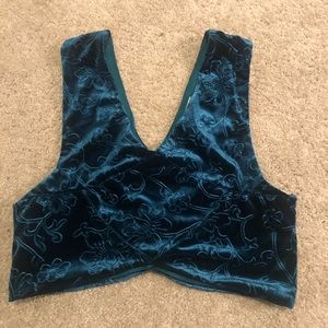 Cropped Velvety Tank Top from Urban Outfitters